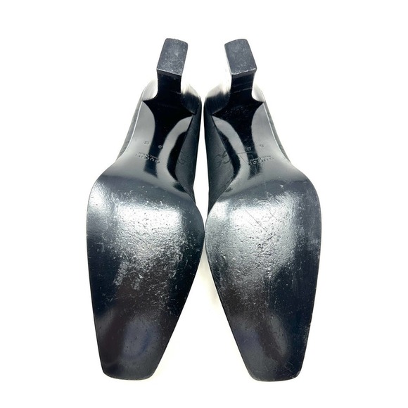 Gucci GG Logo Jumbo Guccissima Supreme Pumps Slip On Square Toe Black Heels US8 - Picture 8 of 8